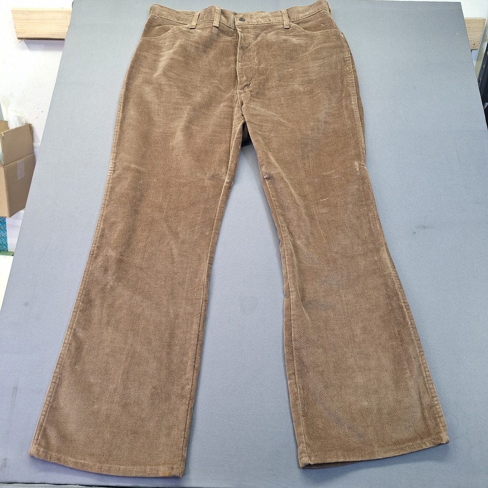 Vintage Sedgefield Mens Brown Pants Made in USA 40x32 Talon Zip wide leg